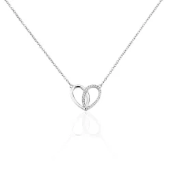 Hot Histoire d'Or Collier Guilia Argent Blanc Oxyde De Zirconium