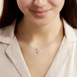 Hot Histoire d'Or Collier Guilia Argent Blanc Oxyde De Zirconium