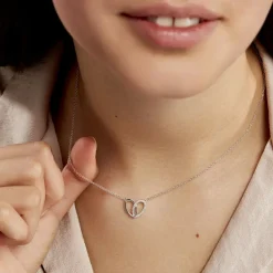 Hot Histoire d'Or Collier Guilia Argent Blanc Oxyde De Zirconium