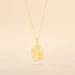 Clearance Histoire d'Or Collier Hallie Ange A Genoux Or Jaune