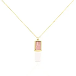 Histoire d'Or Collier Hallie Or Jaune Rhodochrosite* Colliers|Colliers