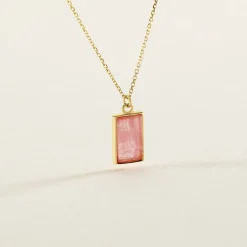 Histoire d'Or Collier Hallie Or Jaune Rhodochrosite* Colliers|Colliers