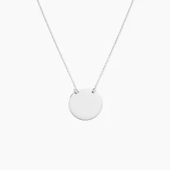 New Histoire d'Or Collier Helenia Pastille Gravable or blanc