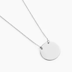 New Histoire d'Or Collier Helenia Pastille Gravable or blanc
