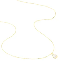 Sale Histoire d'Or Collier Helin Or Jaune Perle De Culture Et Oxyde De Zirconium