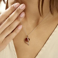 Histoire d'Or Collier Hilarionne Argent Blanc Ambre* Colliers|Colliers