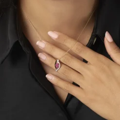 Histoire d'Or Collier Hoela Or Jaune Diamant Et Rubis