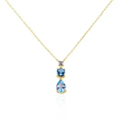 Histoire d'Or Collier Huffie Plaqué Or Jaune Pierre D'imitation* Colliers|Colliers