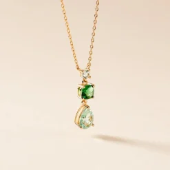 Histoire d'Or Collier Huffie Plaqué Or Jaune Pierre D'imitation* Colliers|Colliers