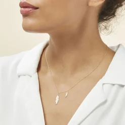 Hot Histoire d'Or Collier Indian Nature Feuilles Or Jaune