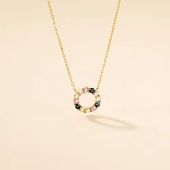 Hot Histoire d'Or Collier Iris Or Jaune Topaze Améthyste