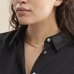 Discount Histoire d'Or Collier Ivria Maille Heringbone Or Jaune