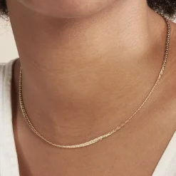 Clearance Histoire d'Or Collier Ivy Maille Haricot or jaune