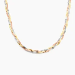 Outlet Histoire d'Or Collier Jasmin Tresse Or Tricolore