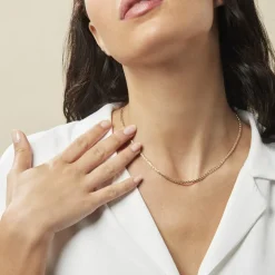 Outlet Histoire d'Or Collier Jayna Maille Palmier Or Jaune