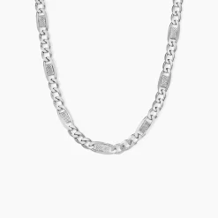 Histoire d'Or Collier Jeremi Maille Alternee 1/3 Et Plaquettes Argent Blanc* Colliers|Colliers