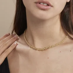 New Histoire d'Or Collier Jerry Danilo Maille Corde Or Jaune