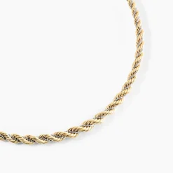 Clearance Histoire d'Or Collier Jerryenne Danilo Maille Corde Et Venitienne Or Bicolore