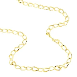 Online Histoire d'Or Collier Joice Maille Alternée Et Godronne Or Jaune
