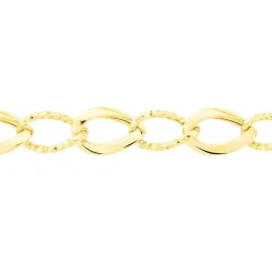 New Histoire d'Or Collier Joice Maille Alternée Et Godronne or jaune