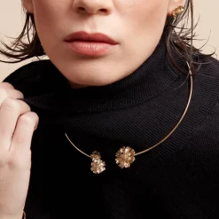 Online Histoire d'Or Collier Jonc Dyonis Acier Jaune