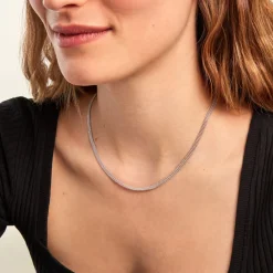 Hot Histoire d'Or Collier Kelline Argent Blanc