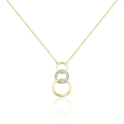 New Histoire d'Or Collier Kristeen Or Bicolore Diamant Blanc