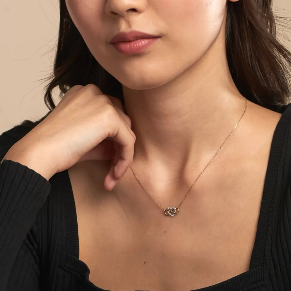 Histoire d'Or Collier Lacey Or Bicolore Oxyde De Zirconium