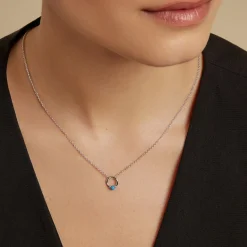 Online Histoire d'Or Collier Laelle Argent Blanc Turquoise