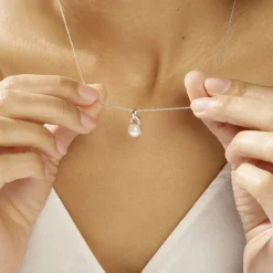 Histoire d'Or Collier Lilio Argent Blanc Perle De Culture Et Oxyde De Zirconium* Colliers|Colliers