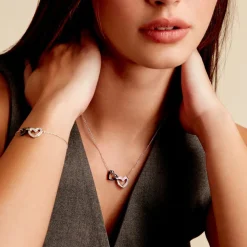 New Histoire d'Or Collier Lineth Argent Blanc Céramique Oxyde De Zirconium