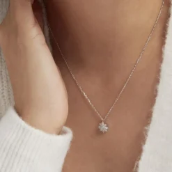 Online Histoire d'Or Collier Lorraine De Zirconium argent blanc oxyde