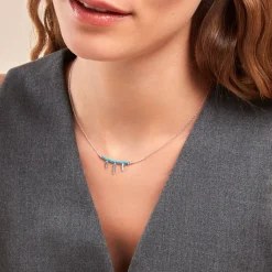 Online Histoire d'Or Collier Lottie Argent Blanc Turquoise