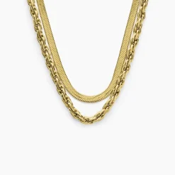 New Histoire d'Or Collier Maddalena Acier Jaune