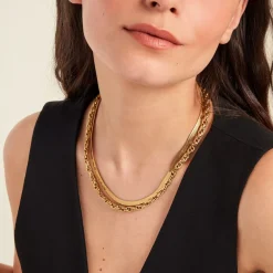 New Histoire d'Or Collier Maddalena Acier Jaune