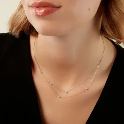 Outlet Histoire d'Or Collier Madhav Or Jaune Diamant Synthétique