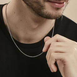 Clearance Histoire d'Or Collier Maille Argent Claudine argent blanc