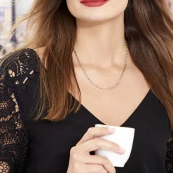 Discount Histoire d'Or Collier Maille Dami Maille Grain De Cafe or tricolore