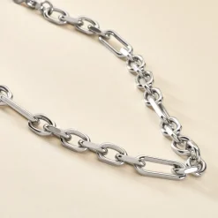 Histoire d'Or Collier Maille Palerme Acier Blanc* Colliers|Colliers