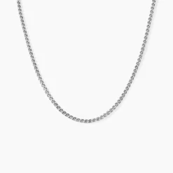 Hot Histoire d'Or Collier Maille Piato Argent Blanc