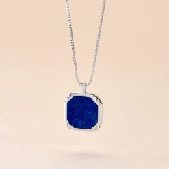 Histoire d'Or Collier Mani Argent Blanc Lapis Lazuli* Colliers|Colliers