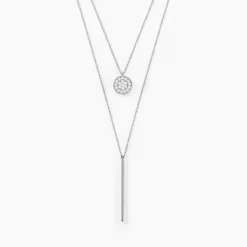 Histoire d'Or Collier Manna Argent Blanc Oxyde De Zirconium* Colliers|Colliers Doubles Et Triples Chaînes