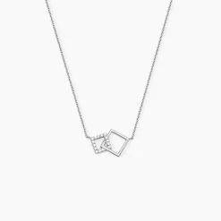 Clearance Histoire d'Or Collier Manoela Argent Blanc Oxyde De Zirconium