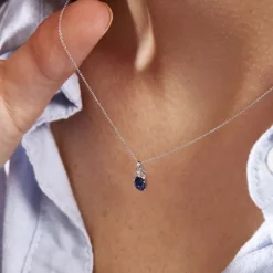 Histoire d'Or Collier Marie Or Blanc Saphir Diamant* Colliers|Colliers