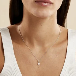 Online Histoire d'Or Collier Marie-helena Argent Blanc Oxyde De Zirconium