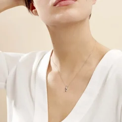 Hot Histoire d'Or Collier Marina Or Blanc Diamant