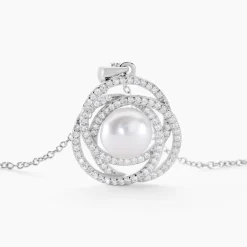 Hot Histoire d'Or Collier Matilda Argent Blanc Perle De Culture Et Oxyde De Zirconium