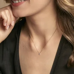 Hot Histoire d'Or Collier Mei Or Jaune Diamant