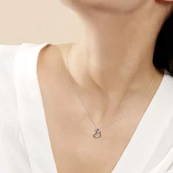 Hot Histoire d'Or Collier Melesine Or Blanc Diamant