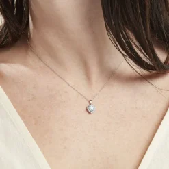 Histoire d'Or Collier Meliora Or Blanc Topaze Bleu Sky Oxyde De Zirconium* Colliers|Colliers